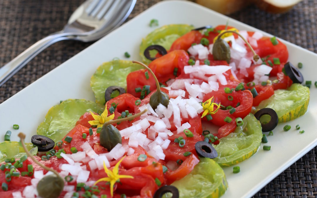 Salade de tomates bicolore