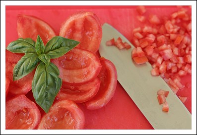 tomates et basilic