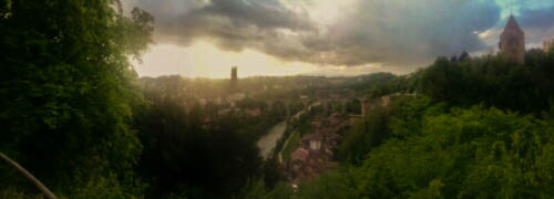 Fribourg vu du Pont de Gottéron